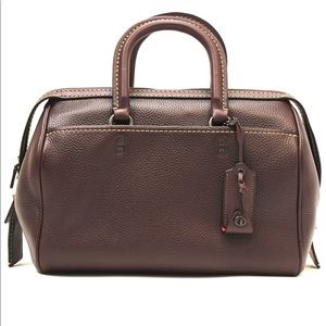 Glove Tanned Pebbled Rogue Satchel Oxblood GUC